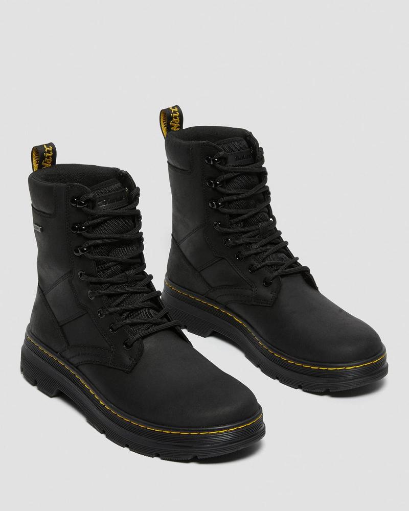 Black Men's Dr Martens Iowa Waterproof Poly Casual Boots | CA 466GSO